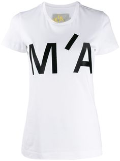 MarquesAlmeida футболка с вышитым логотипом и круглым вырезом Marques'almeida