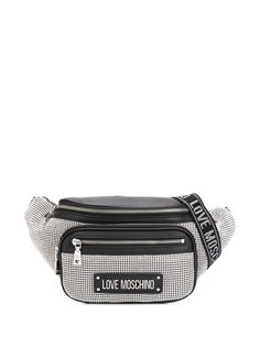 Love Moschino поясная сумка с логотипом и заклепками