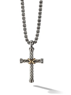 David Yurman серебряная подвеска Cable Cross Enhancer