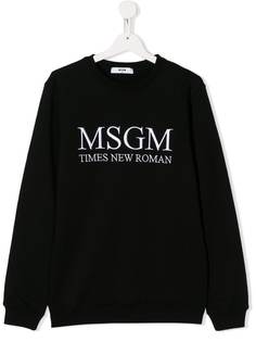 Msgm Kids джемпер с вышитым логотипом