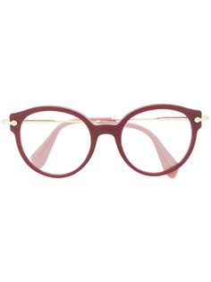 Miu Miu Eyewear очки в круглой оправе черепаховой расцветки
