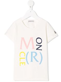 Moncler Enfant футболка с круглым вырезом и логотипом