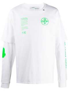 Off-White футболка Arch Shapes с двойными рукавами