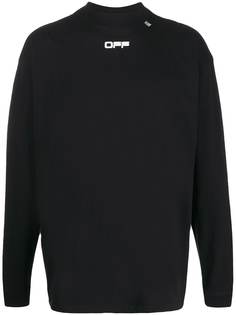 Off-White футболка с длинными рукавами и логотипом