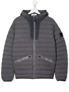 Stone Island Junior пуховик с капюшоном