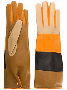 Burberry перчатки в полоску в стиле колор-блок