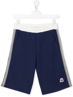 Moncler Enfant шорты с логотипом на лампасах