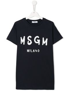 Msgm Kids футболка с логотипом