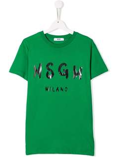 Msgm Kids футболка с логотипом