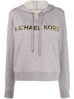 Michael Michael Kors декорированное худи с логотипом металлик
