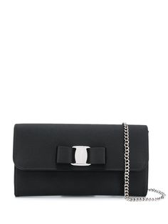 Salvatore Ferragamo клатч с бантом Vara