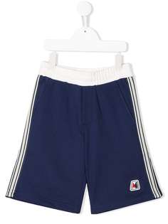 Moncler Enfant спортивные шорты с лампасами