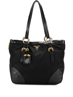 Prada Pre-Owned сумка-тоут с металлическим логотипом