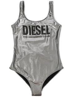Diesel Kids купальник из ткани ламе с логотипом