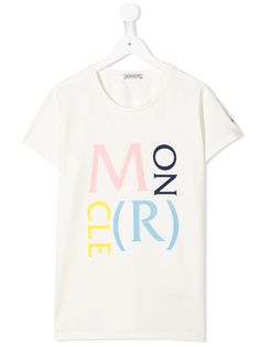 Moncler Kids футболка с круглым вырезом и логотипом
