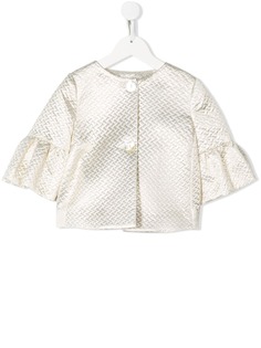 Monnalisa фактурный жакет с расклешенными манжетами
