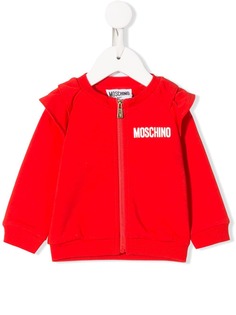 Moschino Kids бомбер на молнии с логотипом