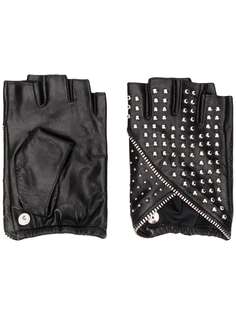 Karl Lagerfeld перчатки-митенки с заклепками