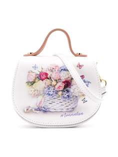Monnalisa сумка на плечо с цветочным принтом