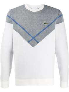 Lacoste пуловер в стиле колор-блок с логотипом
