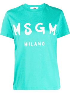 MSGM футболка с круглым вырезом и логотипом
