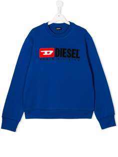 Diesel Kids толстовка с нашивкой-логотипом