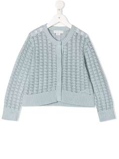 Stella McCartney Kids кардиган ажурной вязки