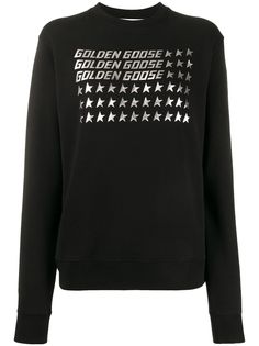 Golden Goose logo print long sleeve sweatshirt