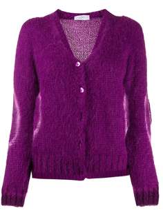 SO ALLURE contrasting circle knitted cardigan