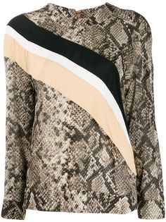 Cavalli Class топ свободного кроя со змеиным принтом