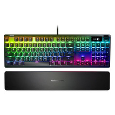Клавиатура SteelSeries Apex 7 Red Switch, USB, c подставкой для запястий, черный [64642]