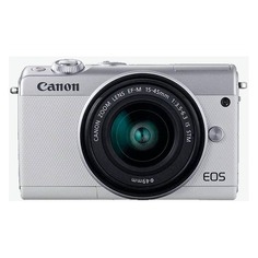 Фотоаппарат CANON EOS M100 kit ( 15-45 IS STM), белый/ серебристый [2211c012]