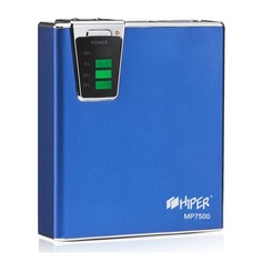 Внешний аккумулятор (Power Bank) HIPER MP7500, 7500мAч, синий [mp7500 blue]