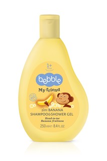 Шампунь-гель для душа Bebble 2 в 1 с ароматом банана My Friend, с 1 года, 250 мл