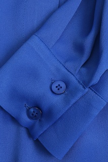 Синяя блузка с оборкой Marina Rinaldi
