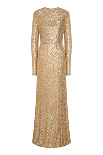 Золотистое платье макси с пайетками Yana Dress