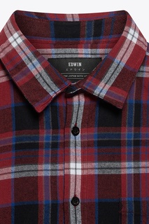 Рубашка бордового цвета с узором Edwin