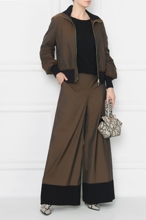 Широкие коричневые брюки с отделкой Marina Rinaldi
