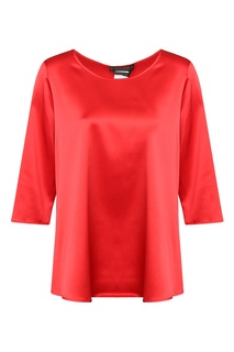 Шелковая блузка красного цвета Marina Rinaldi