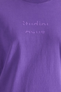 Фиолетовая футболка с логотипом Acne Studios