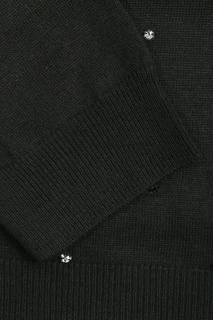 Черный пуловер с кристаллами Marina Rinaldi