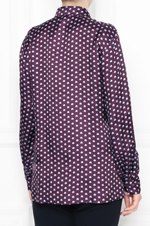 Бордовая блузка с узорами Marina Rinaldi