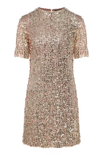 Короткое золотистое платье с пайетками Venera M.