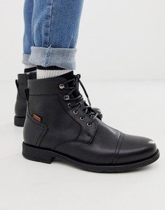 Черные кожаные ботинки Levis-Черный
