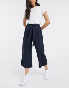 Комбинируемые кюлоты с поясом ASOS DESIGN-Темно-синий