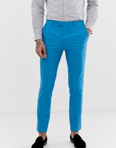 Ярко-синие супероблегающие брюки Twisted Tailor-Синий