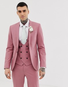 Супероблегающий пиджак пыльно-розового цвета Twisted Tailor-Розовый