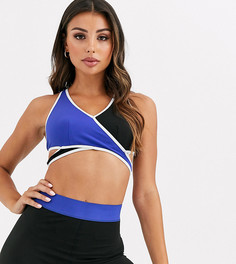 Сине-черный спортивный бюстгальтер Puma эксклюзивно для ASOS-Синий
