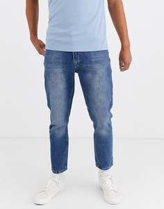 Голубые свободные джинсы Brooklyn Supply Co-Серый