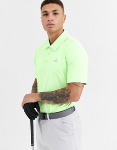 Поло неоново-зеленого цвета adidas Golf Ultimate 2.0-Зеленый